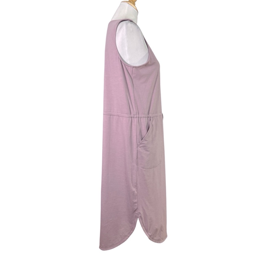 Garnet Hill Recycled Easy Knit Tank Dress in Purple Size Medium Knee Length - Picture 6 of 8